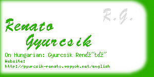 renato gyurcsik business card